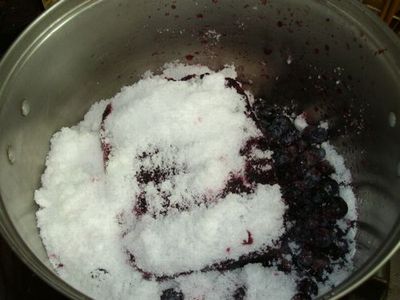 冷凍無糖濃縮ブルーベリーを使ったジャム作り